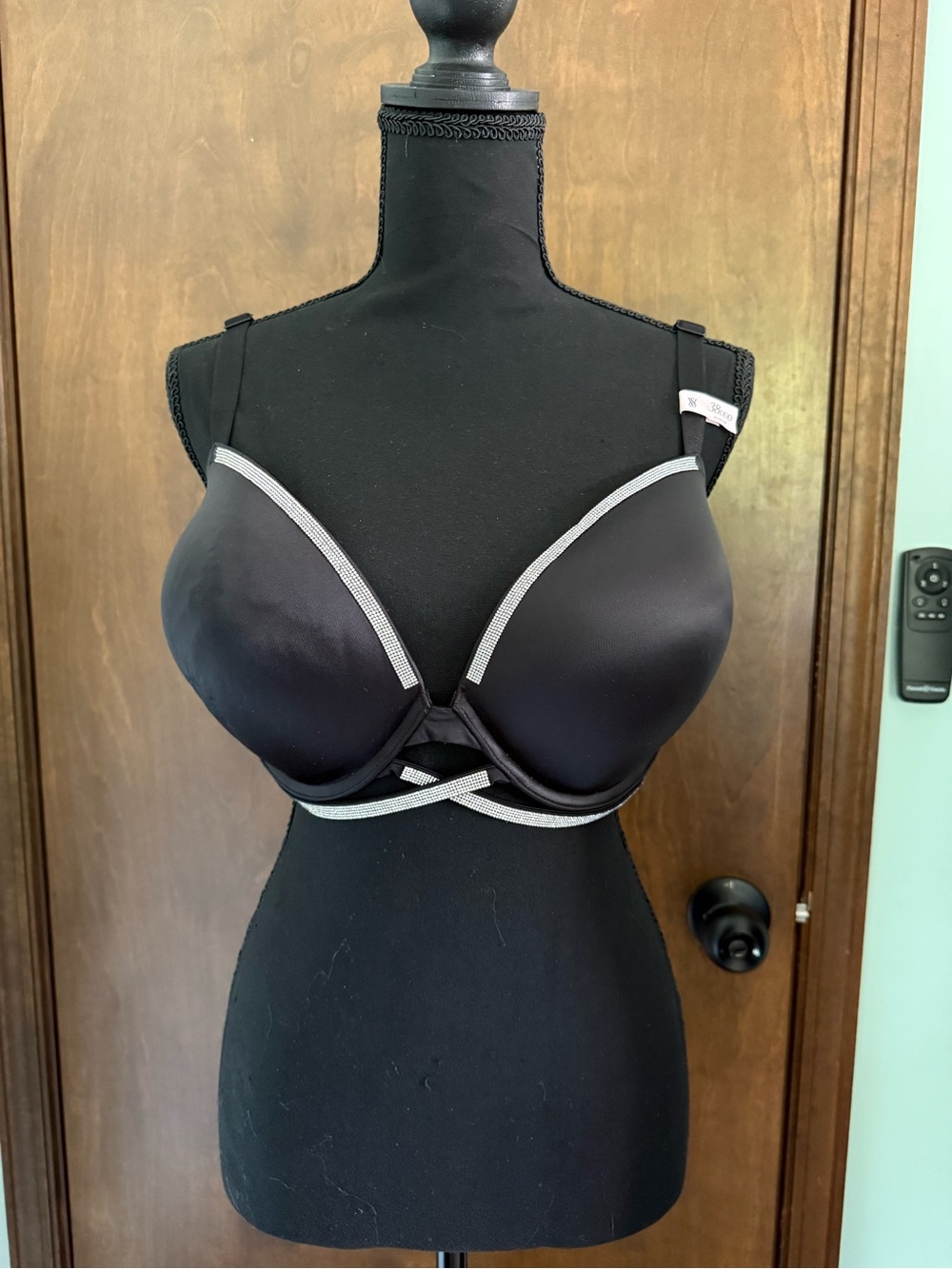 Victoria's Secret Very Sexy Black Push Up Bra with Silver Trim